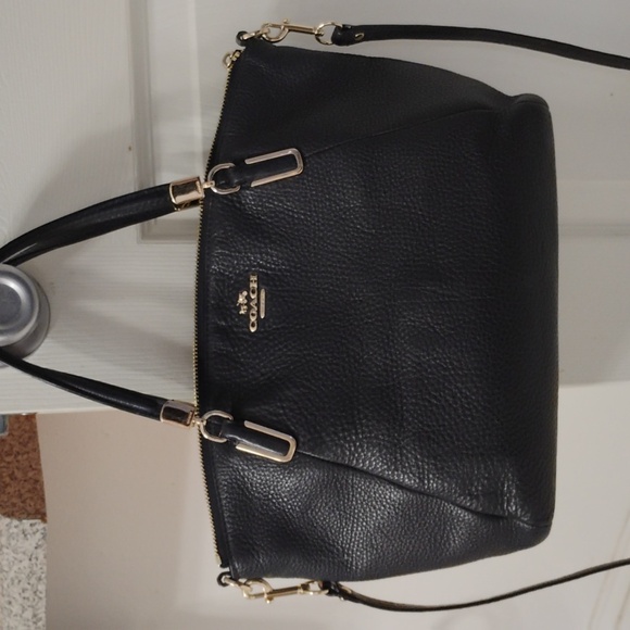 Coach Handbags - Coach Black Leather Satchel